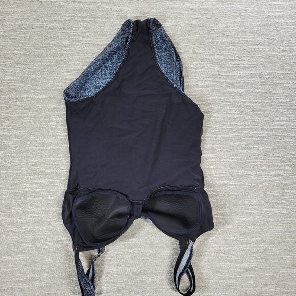 Captiva One Piece Swimsuit Blue Faux Denim Chambray Adjustable Straps Swimwear - Picture 8 of 15